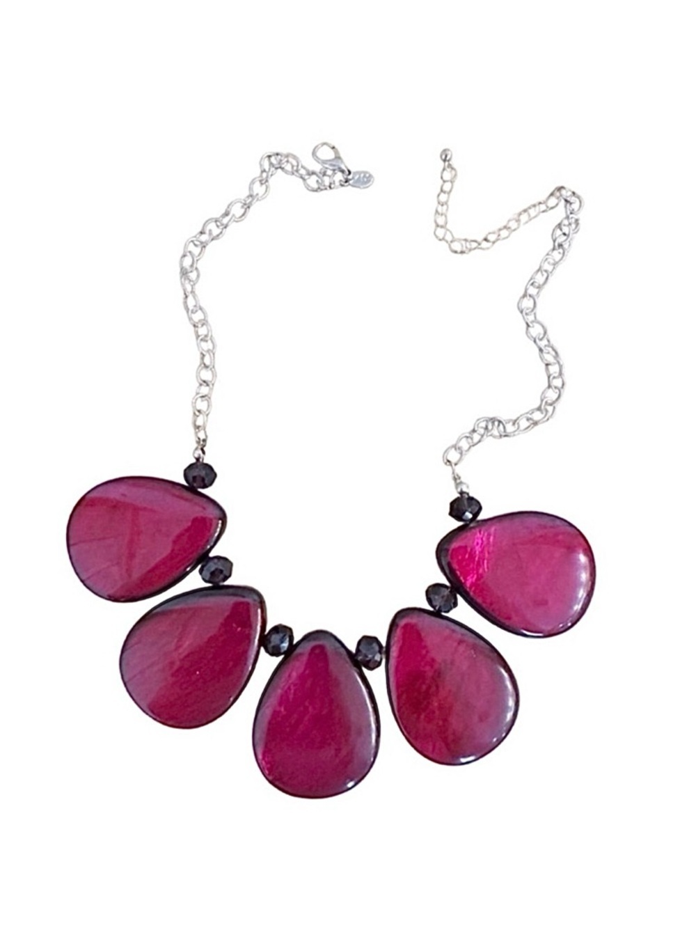 Purple Statement Necklace Choker Bold Chunky Fashion Jewelry 14 Inch